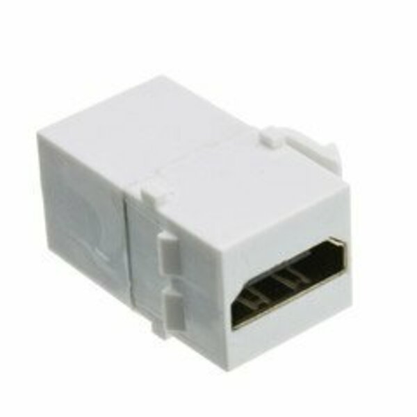 Swe-Tech 3C HDMI High Speed Keystone Insert Coupler, HDMI Type-A Female To HDMI Type-A Female, 4K 60Hz, White FWT329-00400WH